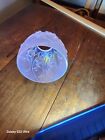 Vintage Fenton Ice Pink Pearl Iridescent Lily Of The Valley Fairy Lamp - 7 