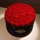 Luxury Suede Box Of 47 Preserved Flowers - Perfect Birthday Gift For Her