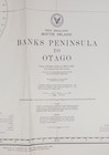 1941 New Zealand Banks Peninsula To Otago  38 x34  Map Navy British Survey 1849