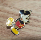 Vintage Walt Disney Mickey Mouse Small Standing Enamel Hair Clip Barrette Pin