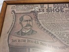 Vintage Wood Advertising W l  Douglas Shoe   3 Shoe Wood Frame 13  X 10 