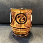 Artisan Ceramic Brown Mug Platypus And Lyre Bird Rustic Australia Theme