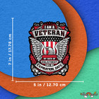Patriotic Eagle Veteran Badge Decal Sticker 7x5