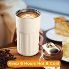 Vacuum Coffee Cup Stainless Steel Mug Led Display Leak-proof Travel Thermal Mug
