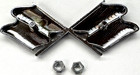 Metal 1969-1973 Corvette Fuel Gas Door Lid Emblem Cross Flags Badge Hardware C3