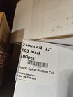 25mm Plastic Spiral Coil Binding Spine 12  Black 4 1 Pitch Box Of 100 Coils 