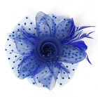 Women Fascinator Hat Headband Flower Feather Mesh Tea Party Wedding Clip