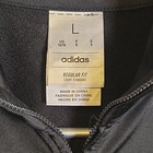 Adidas Boys Track Jacket Black green 3-stripes Full Zip Pockets L 14 16