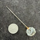 Antique Hatpin Faceted Clear Glass Hat Pin G8