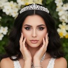 Princess Crown For Women Silver Tiara Crystal Wedding Tiaras Rhinestone
