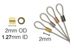 Crimp  Silver Plated 2x2mm Tube Crimping Beads With 1 27mm Id Approximately 400
