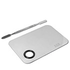 Stainless Steel Makeup Mixing Palette For Beauty Costmetic With Spatula Eye Lip 