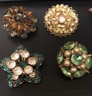 Lot Of 6 Vintage Riveted Brooch Pins  lot R10 