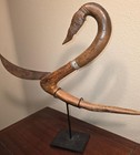 Antique Hand-carved Khmer Rice Cutter Sickle Naga Serpent Art  c  1880s   1940s  