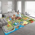 Kids Rug Play Mat Toy Cars City Life Road Traffic Carpet Non-slip 31x47  Nursery