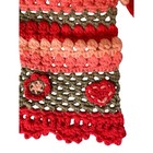 Pumpkin Patch Crochet Scarf Hearts Flowers Red Pink Green Kids Size Large New