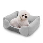 Winter Pet Cat Dog Bed Fluffy Plush Calming Bed Rectangle Washable Pet Mattress