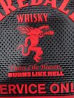 Fireball Whiskey Red Devil Rubber Bar Runner Drip Mat No Spill 12 X 12 Inches