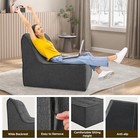 Bean Bag Chair For Adults With Memory Foam Filler Lazy Sofa Comfy Lounge Chair