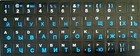 Russian Letters Keyboard Black Stickers   Blue     English Aussie Stock