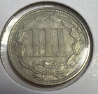 1881 Three Cent Nickel Coin  Us Coin