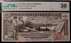1896  1 Silver Certificate Fr 224 Pmg 30 Vf    educational Note    Tillman Morgan