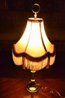 Vintage Brass Table Lamp Baldwin Colonial Candlestick Accent Light   Shade