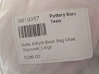 Pottery Barn Teen Hello Kitty   Bean Bag Chair Slipcover Only-large-open Box