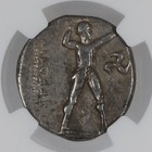 Pamphylia Wrestlers Ar Stater Greek Aspendus Silver Coin 380-325 Bc Ngc Ch F