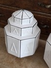      Vintage Deco Milk Glass Light Shades