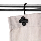 Black Shower Curtain Rings Hooks  Rust Proof Metal Shower Rings For Bathroom - F