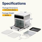 Air Fryer Toaster Oven 21qt 8-in-1 Convection Oven   Rotisserie Dehydrator 1800w