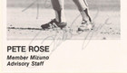Pete Rose -  3-1 2 X 5 Mizuno Autographed Advertising Poster - Rare - Phillies