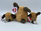 Vintage Lot Of Swibco 1994 Puffkins    fetch    The Dog Plush   2 Keychains W  Tags