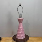Vtg Mid-century Modern Pink Ceramic Atomic Diamond Lamp Base 1950s Retro Mcm