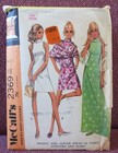 Vtg 1970s Mccall 2369 Party Evening Empire Dress   Shawl Sewing Pattern 32 Bust