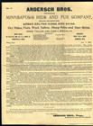 1901  4 Page Flyer  Andersch Bros  Minneapolis Hide   Fur Company  Envelope    