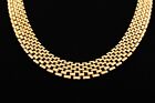 Napier Vintage Chain Necklace Collar Chunky Linked Gold Tone Signed 1980s Binp