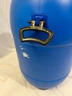 22 Gallon Once Used Food Grade Blue Plastic Barrel With Handles  Water  Garden
