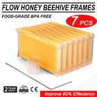 7 Pcs Auto Honey Beehive Frames  Bee Hive Beekeeping Wooden House Up Box Set
