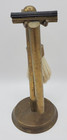 Brass Razor   Shaving Brush On Stand 3-piece Set Vintage