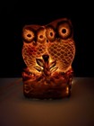 Vintage Ceramic Owls Night Light Lamp Concepts Int l 6  Taiwan - Tested