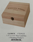 Pine Wood Wedding Wishes Card Box