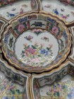 Vintage Chinese Hand-painted Famille Rose Medallion Lazy Susan  Great Condition