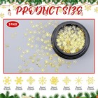 300 Pcs Mini Metal Snowflake For Craft 0 2 Inch Small Inch  5 Mm  Gold 