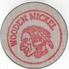 1970  Oshkosh  wisconsin  Coin Club 10th Anniversary  Indian Head Wooden Nickel