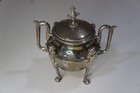 Rare 1878 Antique Simpson Hall Miller Co Silver Treble Plate Sugar Bowl  2055