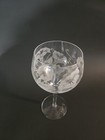 Hand Etched Italian Crystal Goblet Sandblasted Red Wine Glass 17oz Morning Glory