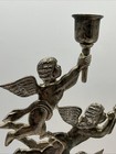 Vintage Godinger Silver Art Co Four Cherub Silver Plate Candle Holder