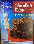 2x Pillsbury Chocolate Fudge 13  X 9  Family Size Brownie Mix 18 4 Oz Box 2 Pack
